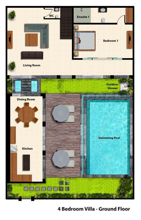 Villa Echo Beach Kuta Lombok Exteriör bild